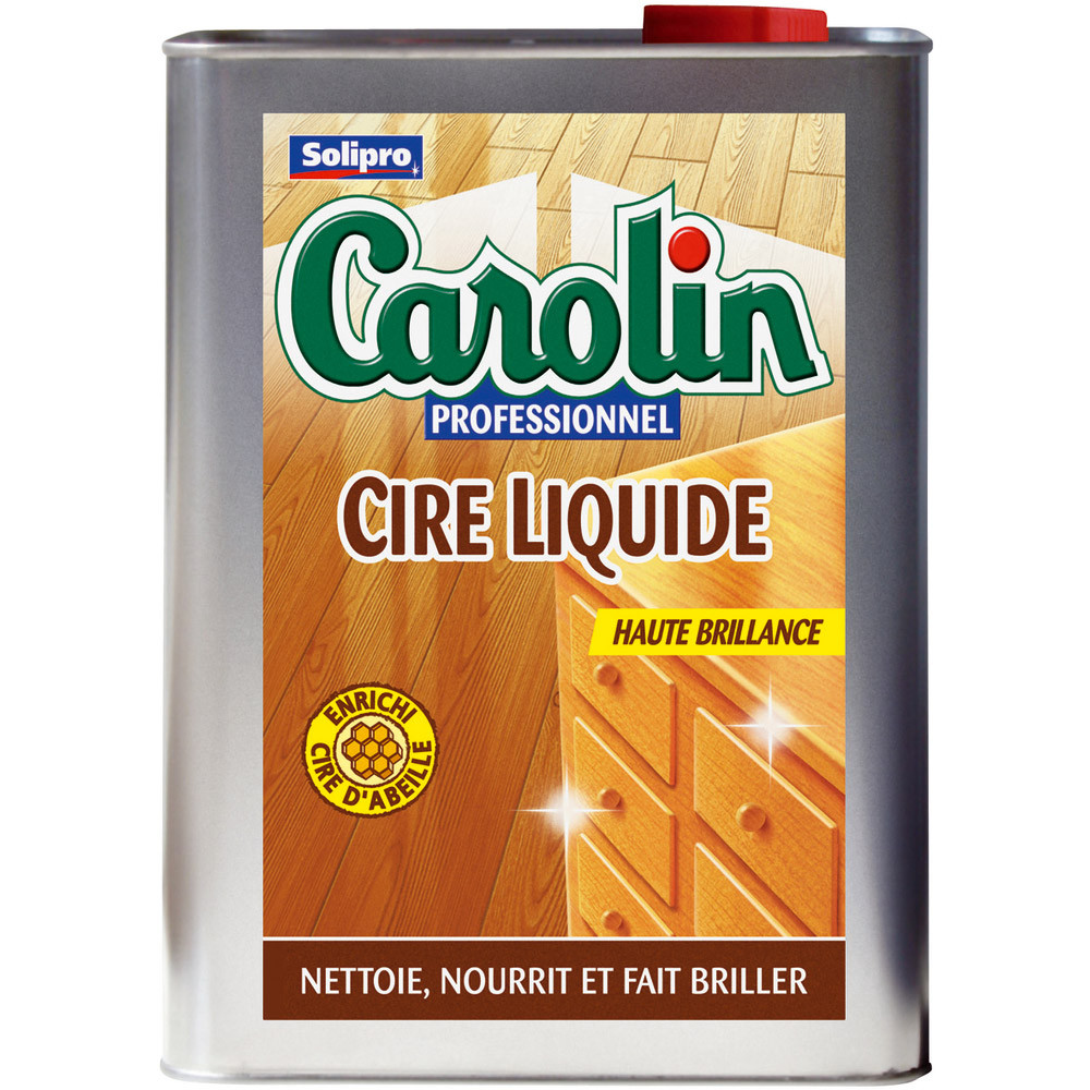 Nettoyant parquets cire liquide Carolin Professionnel 5 L