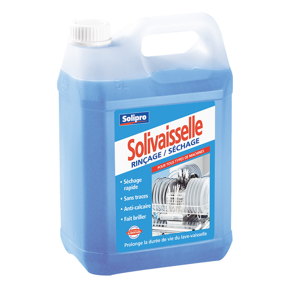 Liquide de rinçage lave-vaisselle cycle court Solivaisselle 5 L