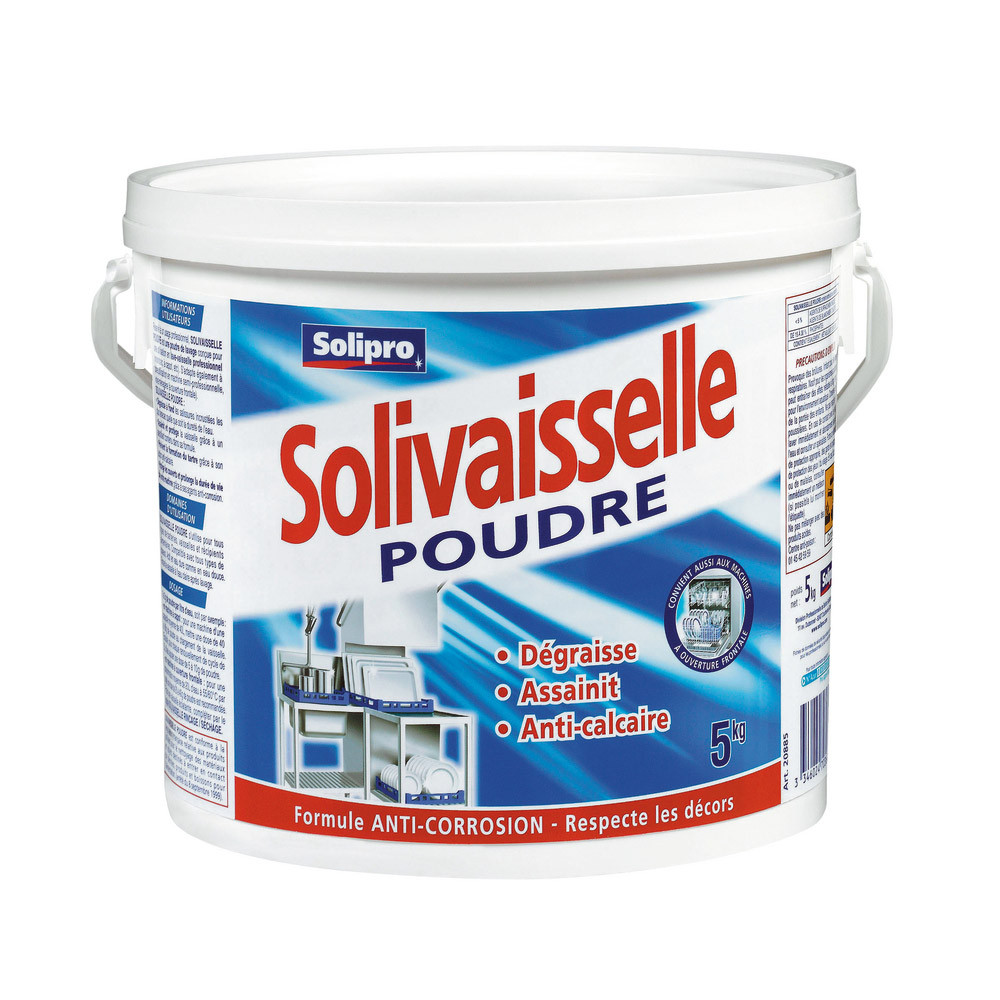 Poudre lave-vaisselle cycle court Solivaisselle de Solipro 15 kg