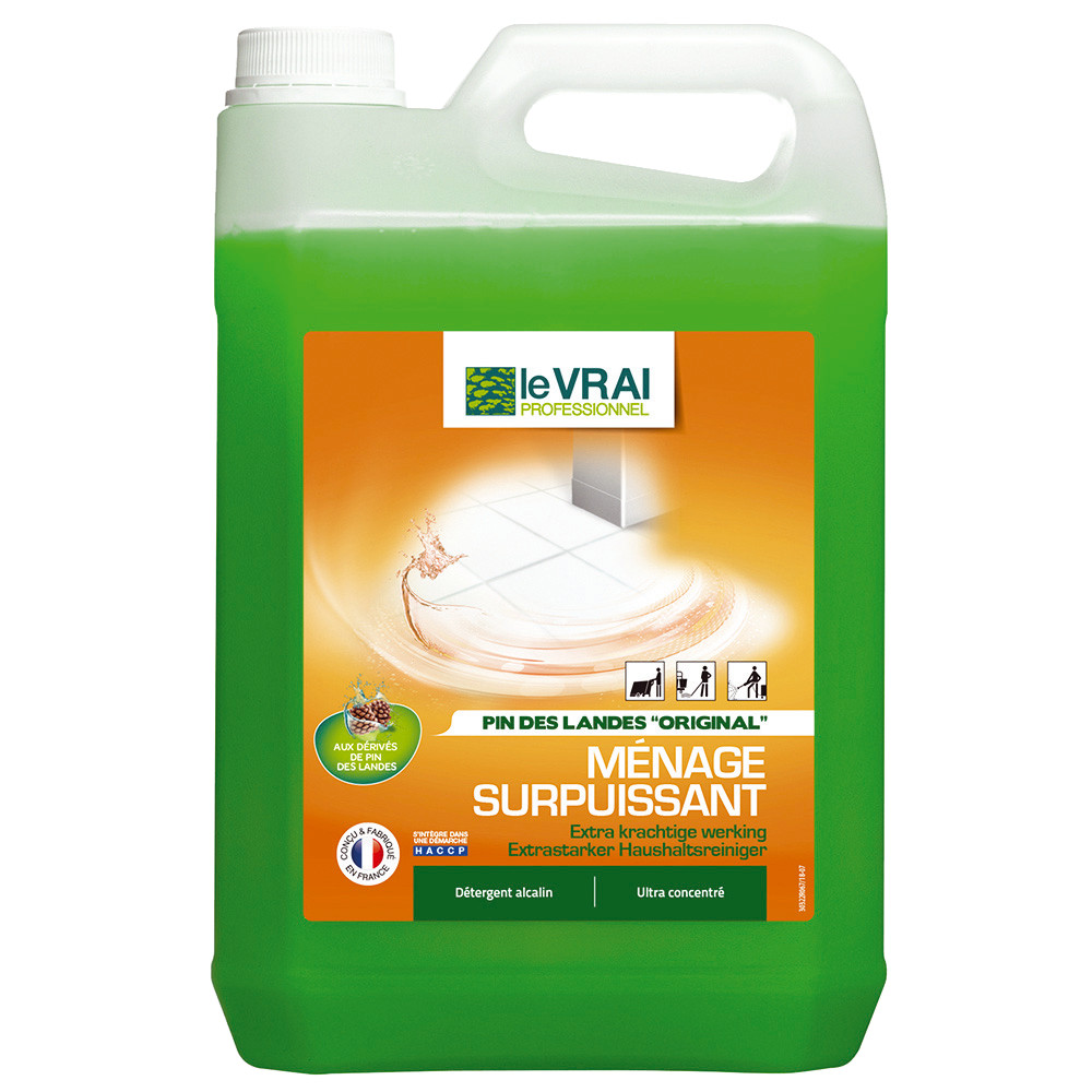 Nettoyant multi-usages parfumé HACCP ultraconcentré Le Vrai 5 L