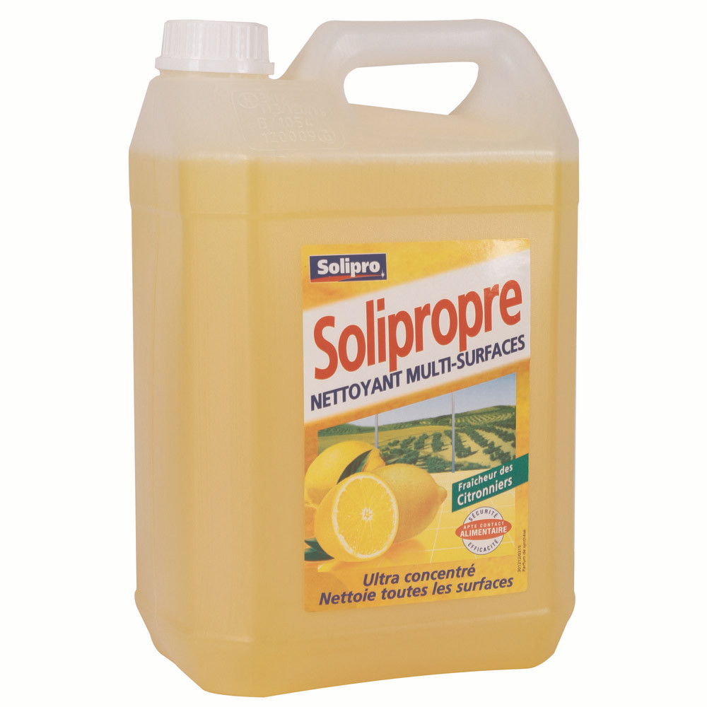 Nettoyant multi-usages ultraconcentré Solipro Solipropre citron 5 L