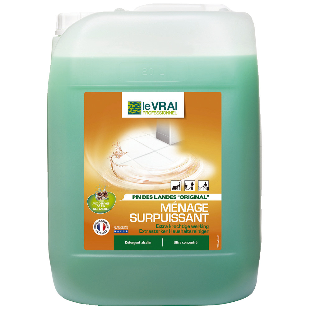 Nettoyant multi-usages parfumé HACCP ultraconcentré Le Vrai 20 L