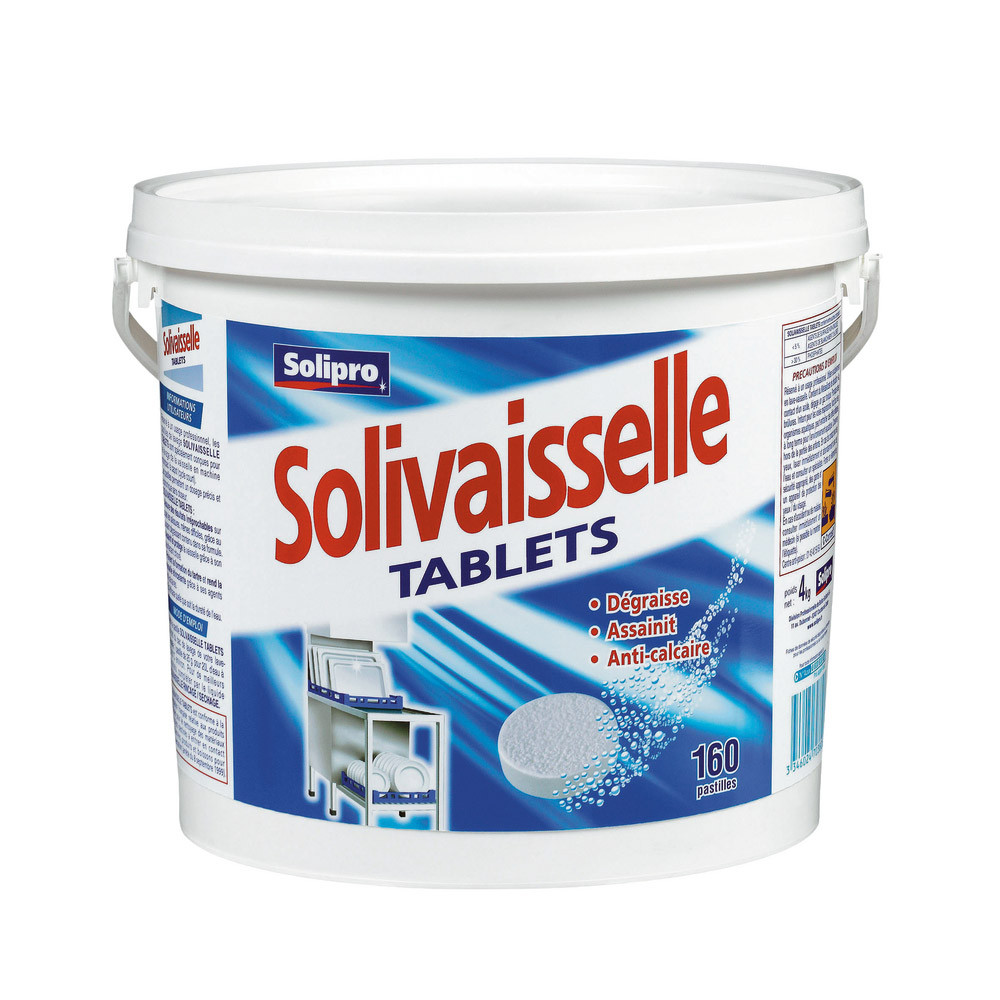 Tablettes lave-vaisselle cycle court Solivaisselle, seau de 160