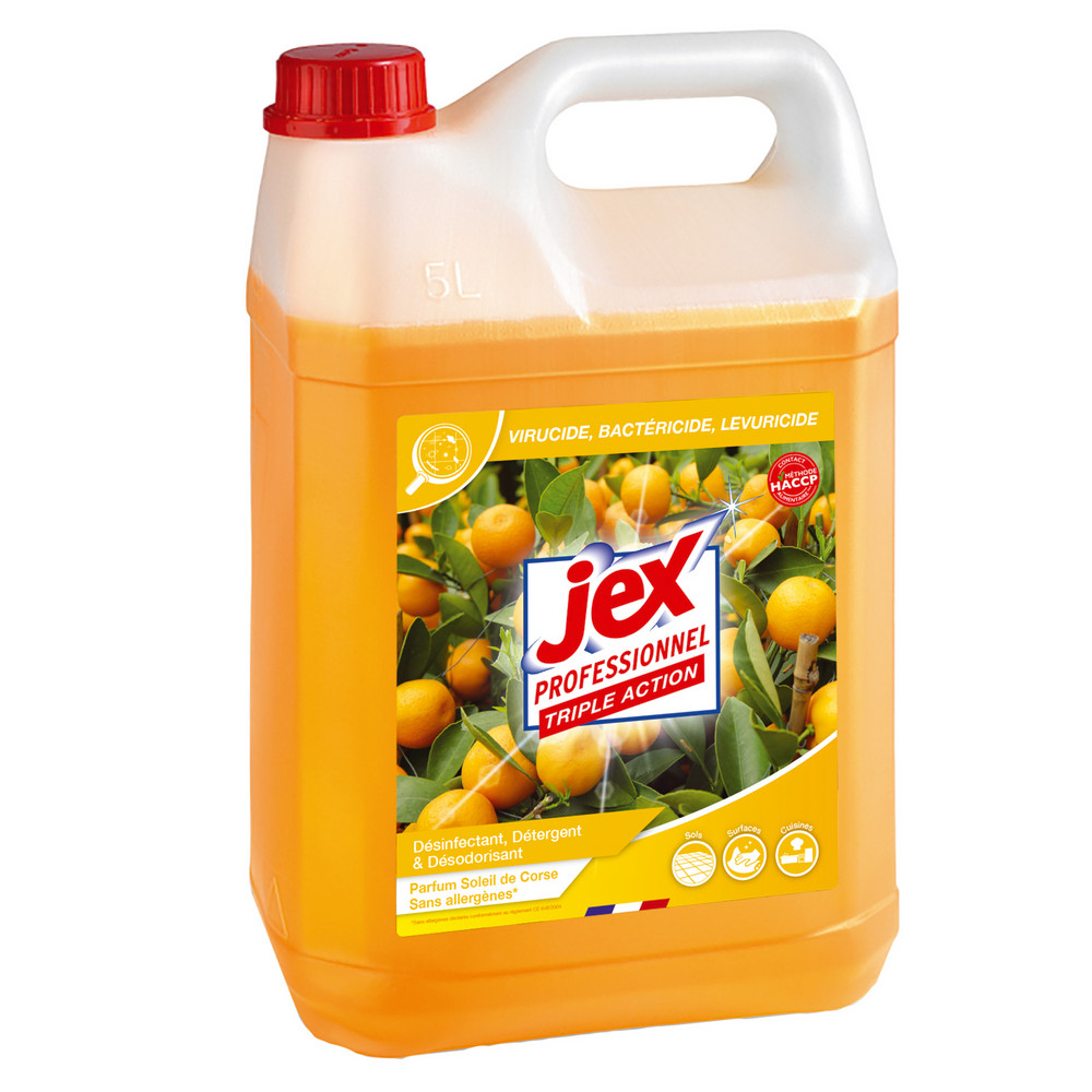 Nettoyant multi-usages désinfectant HACCP Jex Soleil de Corse 5 L