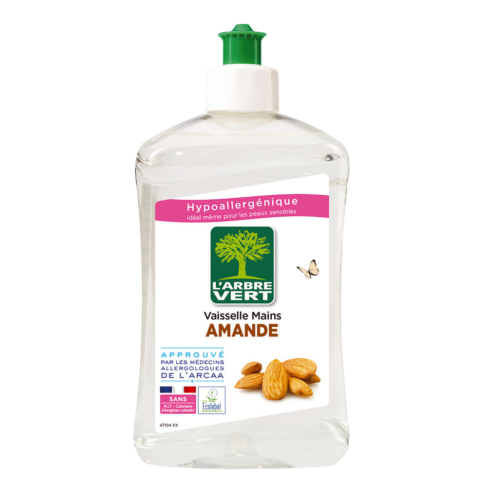 Liquide vaisselle écologique 2 en 1 L'Arbre Vert Amande 500 ml