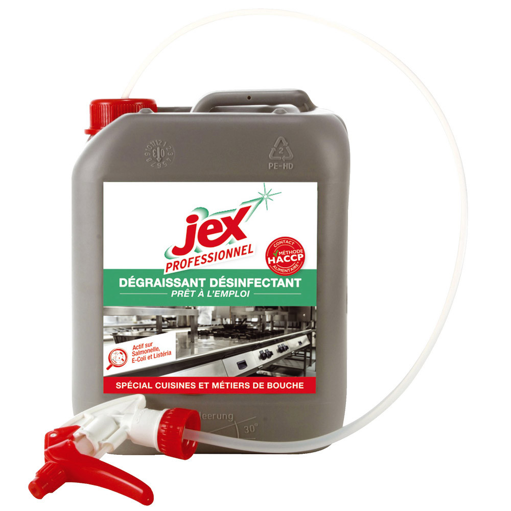 Dégraissant cuisine désinfectant avec pulvérisateur HACCP Jex 5 L