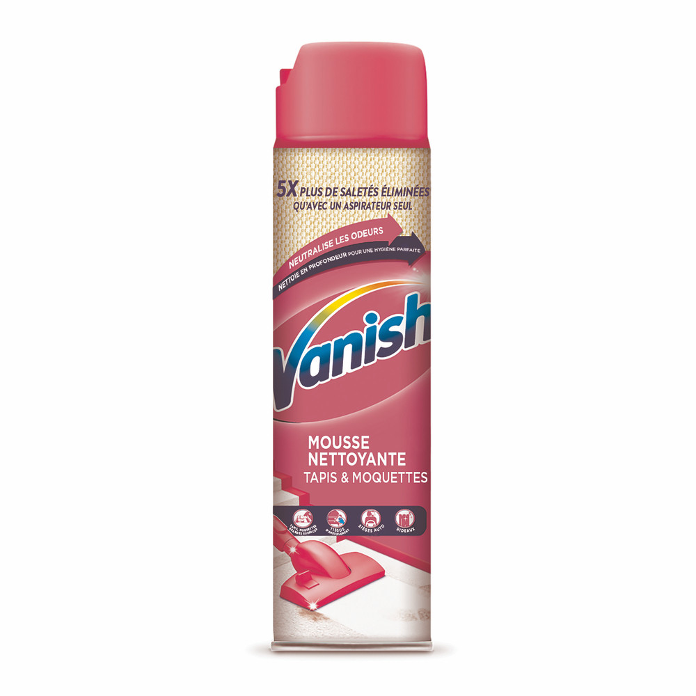 Nettoyant moquette et tapis en shampooing Vanish Powermousse 600 ml