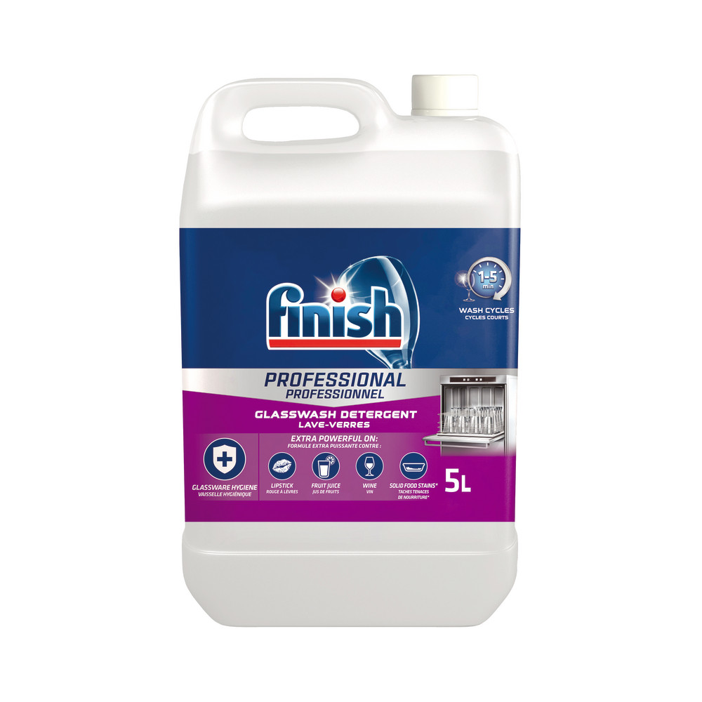 Liquide lave-verre antitaches Finish Professional 5 L