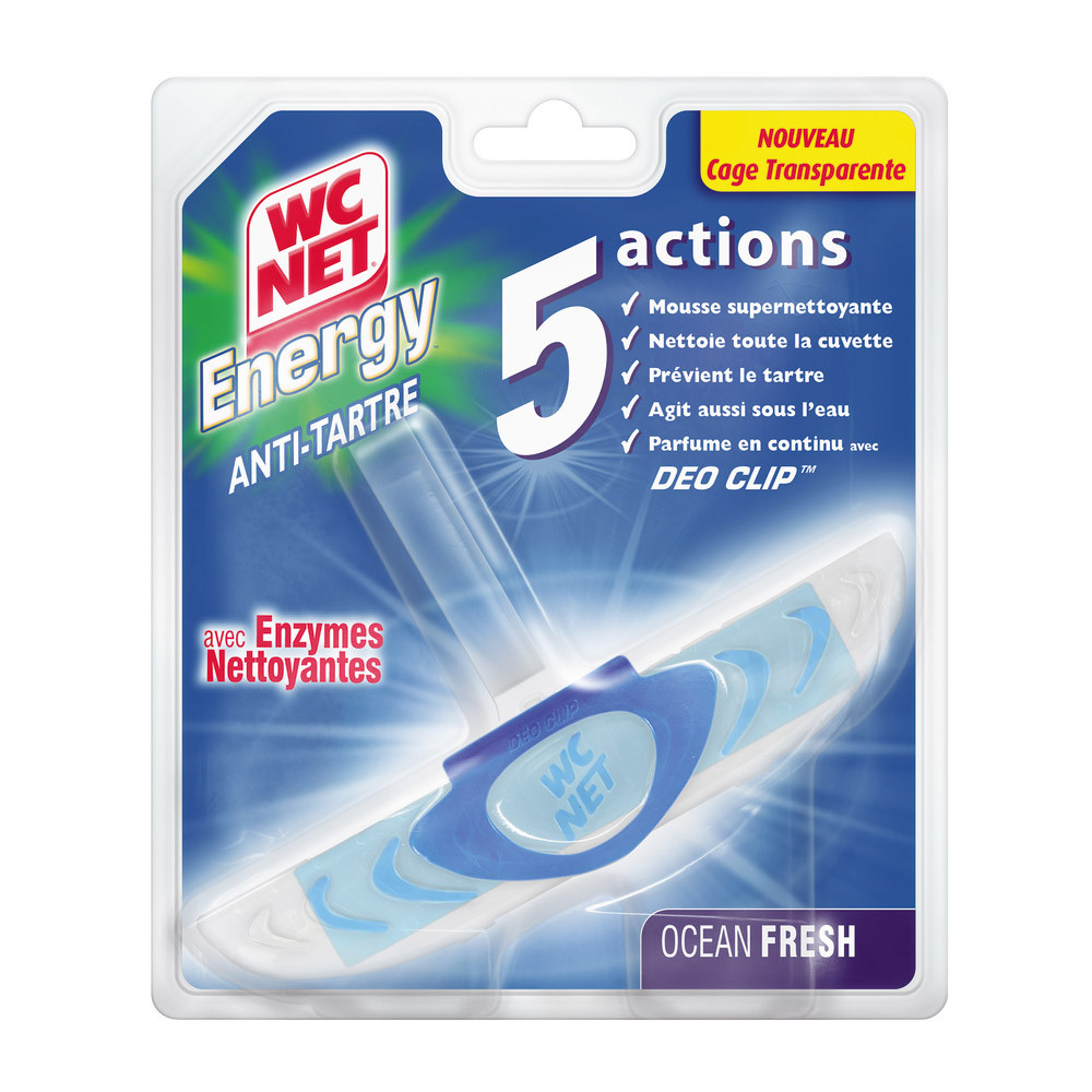 Bloc WC anti-tartre formule 5 actions WC Net Energy Ocean Fresh