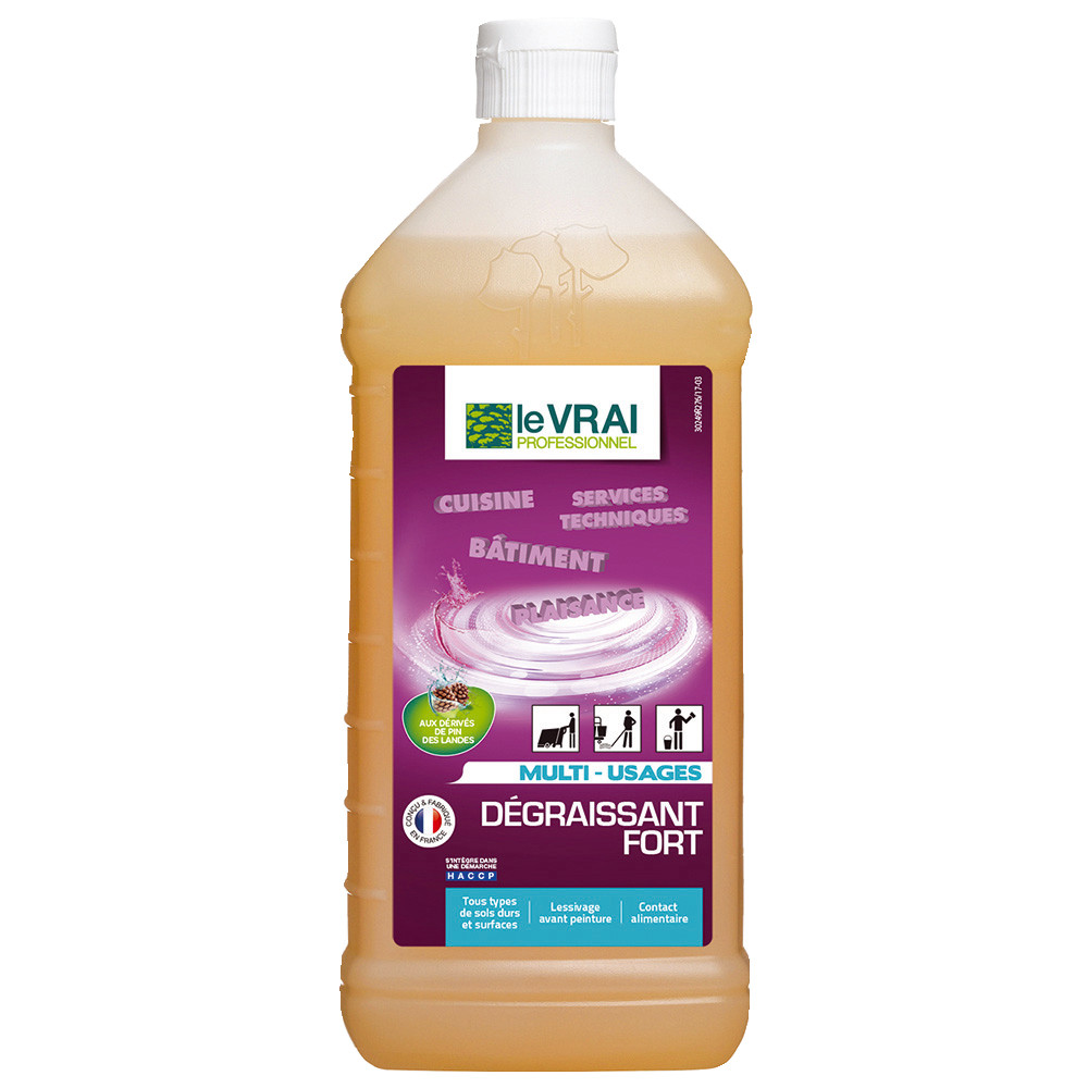 Nettoyant dégraissant fort HACCP Le Vrai 1 L
