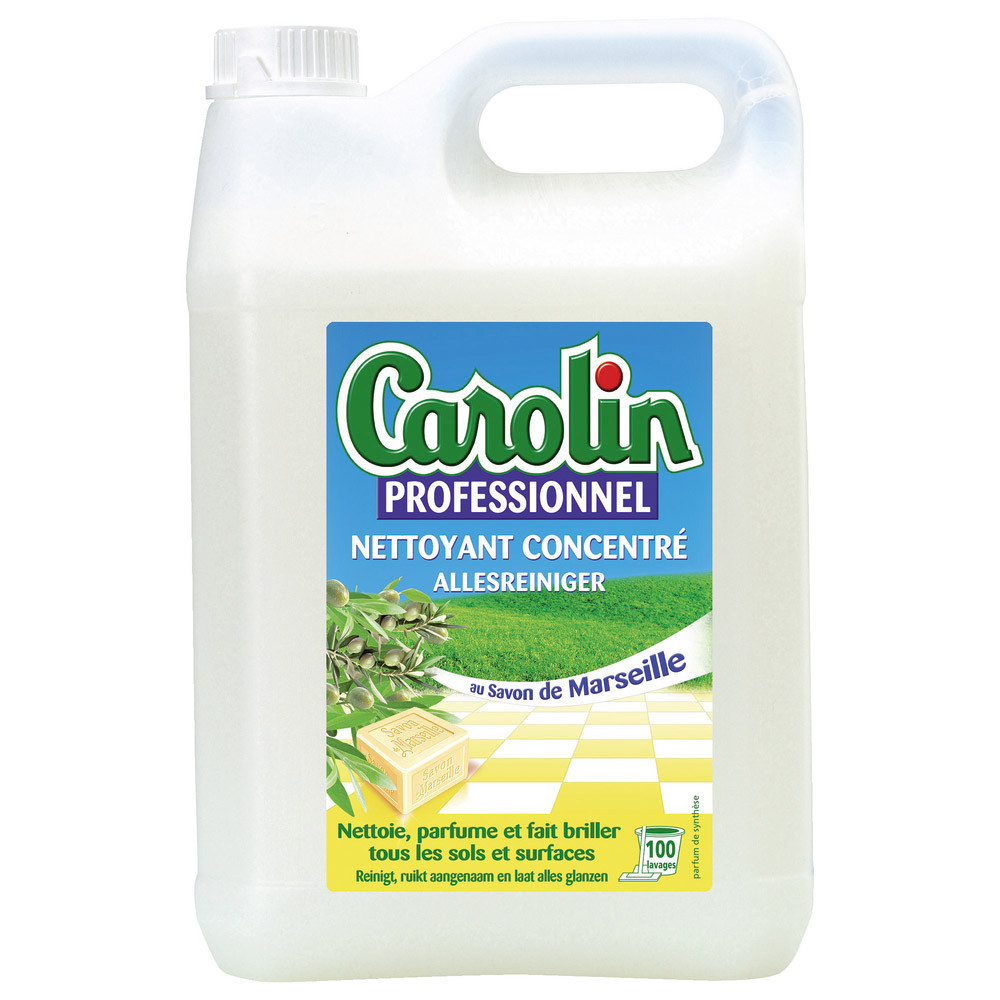 Nettoyant multi-usages Carolin Professionnel au savon de Marseille 5 L