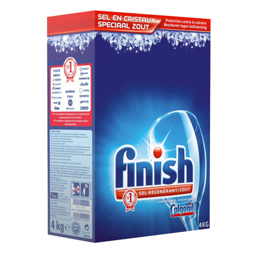 Sel régénérant pour lave-vaisselle cycle long Finish 4 kg