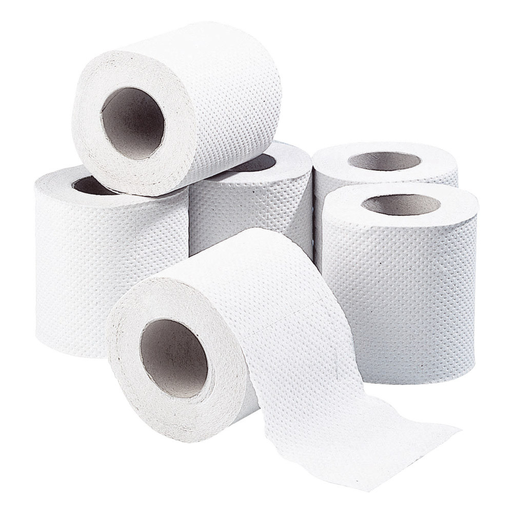 Papier toilette économique blanc 2 épaisseurs, lot de 96 rouleaux