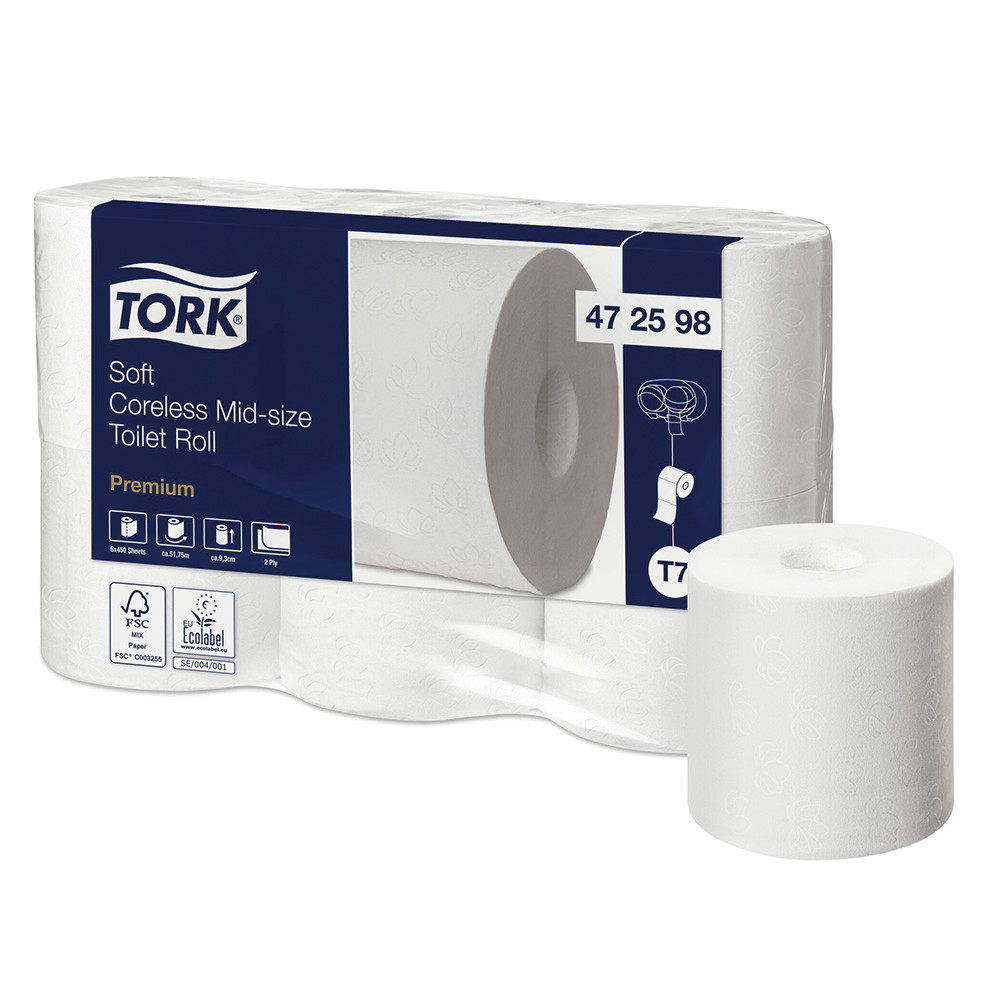 Papier toilette Tork Premium mid size XXL 2 ép., lot de 36 rouleaux