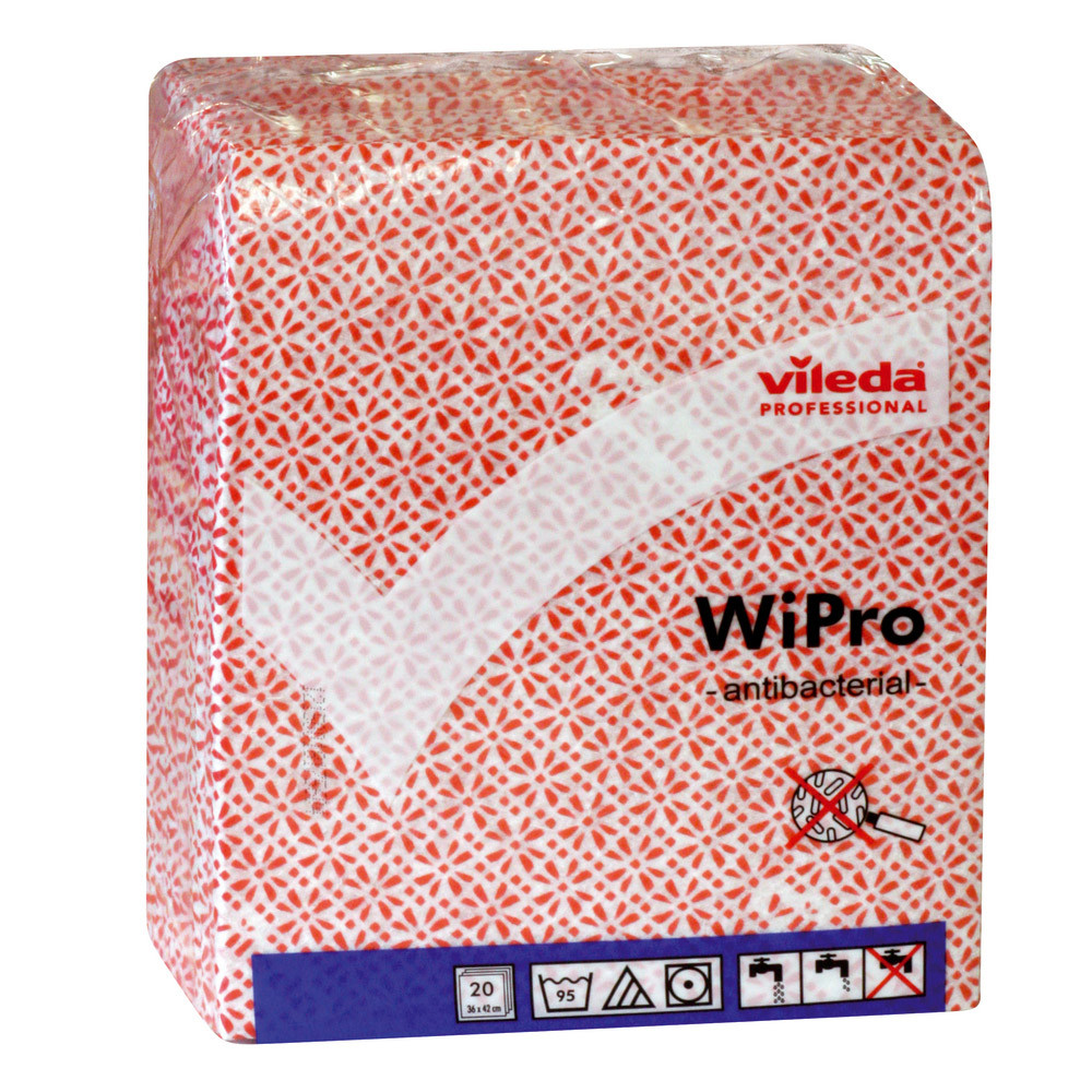 20 lavettes Vileda WiPro rouge