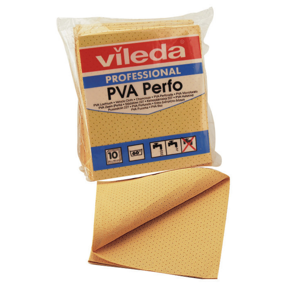 10 lavettes peaux de chamois Chamoisair P.V.A. Vileda 40 x 35 cm