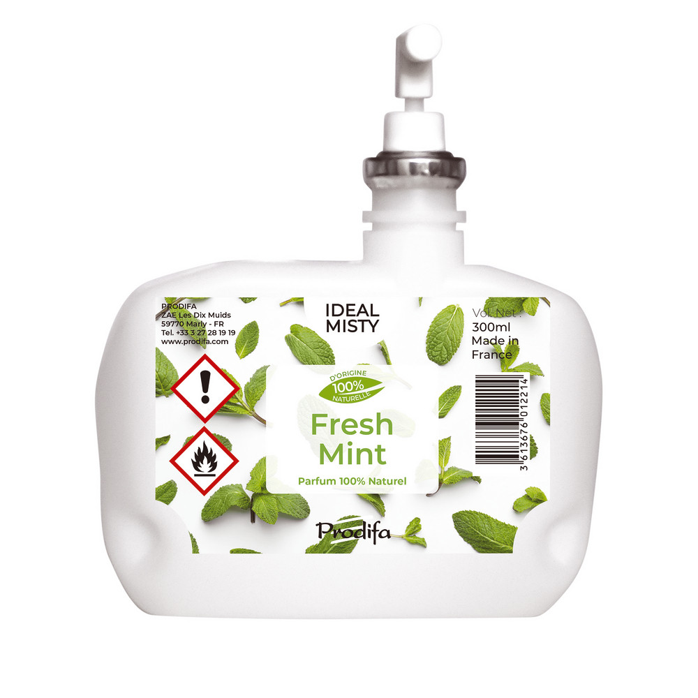 Recharges de parfum Prodifa Idéal Misty 300 ml parfum Fresh mint, lot de 6