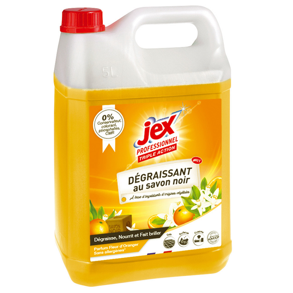 Nettoyant multi-usages dégraissant HACCP Jex Fleur d'oranger 5 L