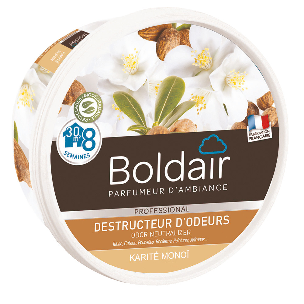 Destructeur d'odeurs en gel Boldair karité monoï 300 g