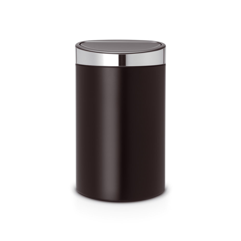 Poubelle Touch Bin demi lune 40 L noire Brabantia