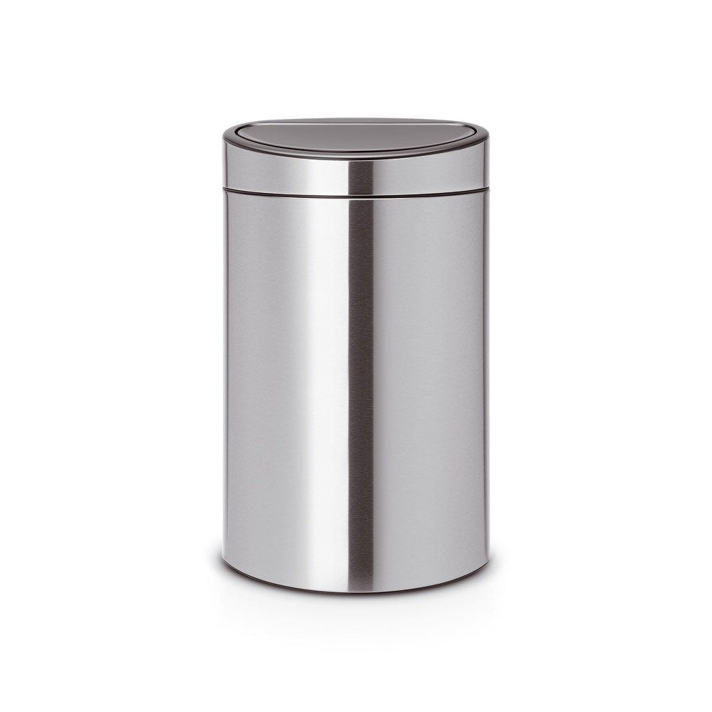 Poubelle Touch Bin demi lune 40 L métal mat Brabantia