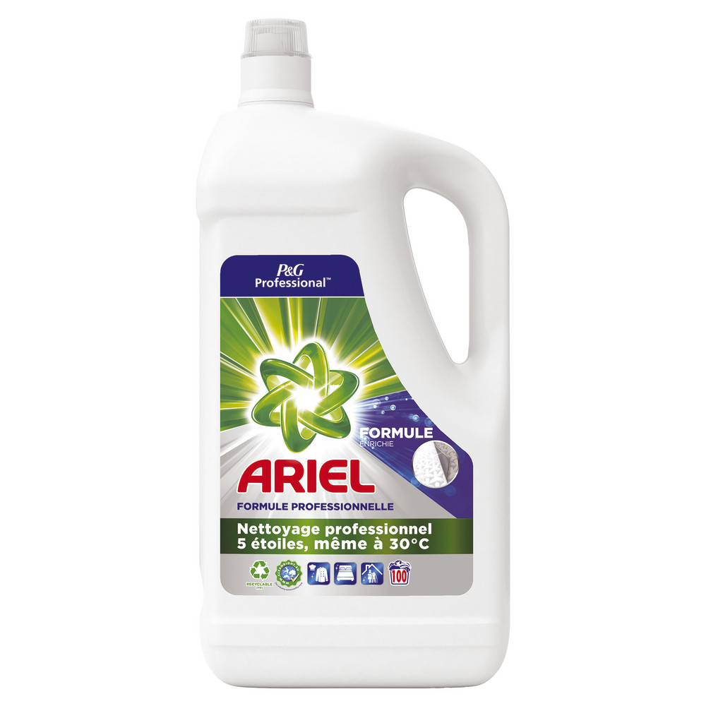 Lessive liquide Ariel Professional tous textiles 100 lavages