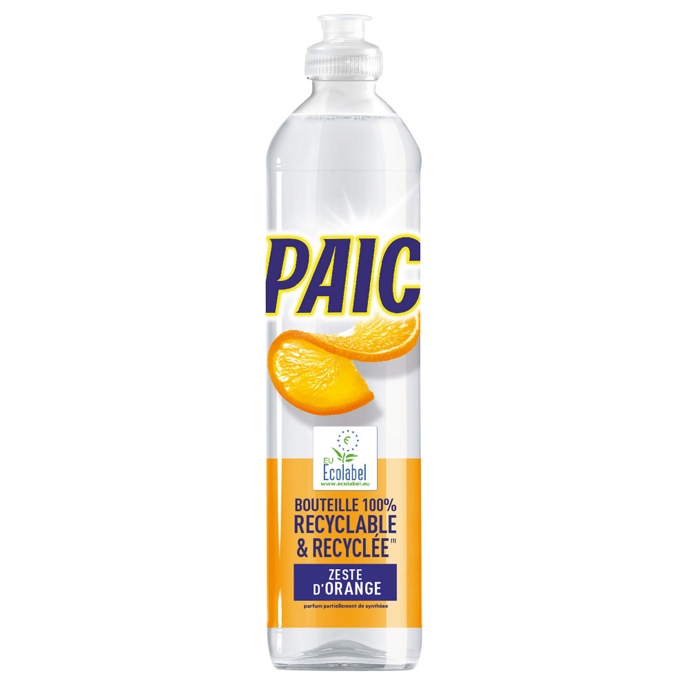 Liquide vaisselle écologique Paic cylindre zeste d'orange 550 ml