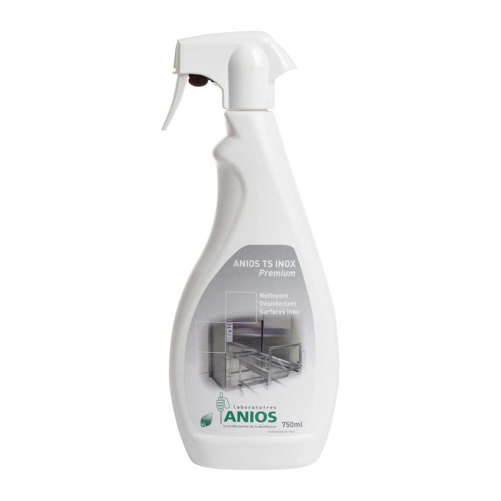Désinfectant nettoyant surfaces inox Anios TS Inox 750 ml