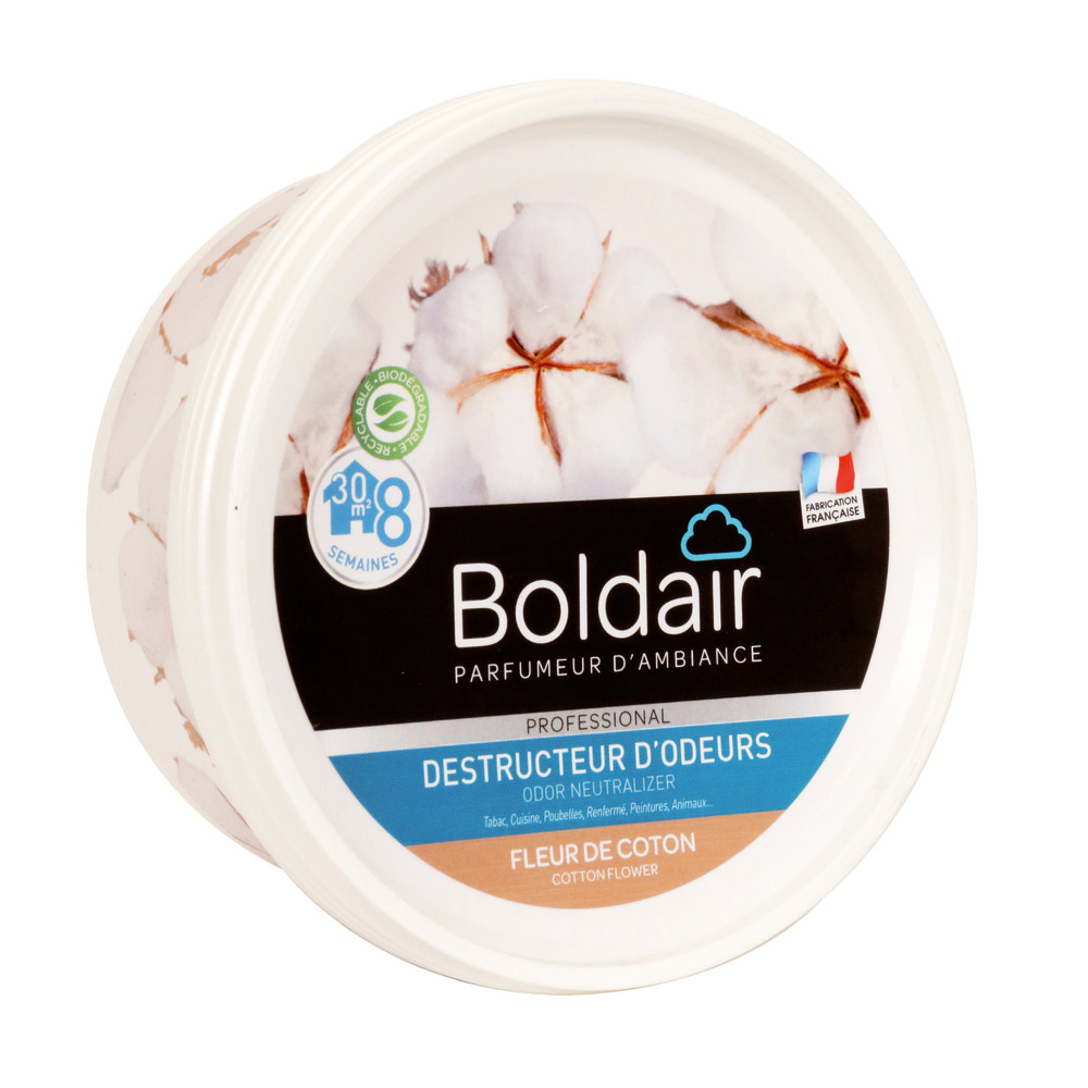 Destructeur d'odeurs en gel Boldair fleur de coton 300 g