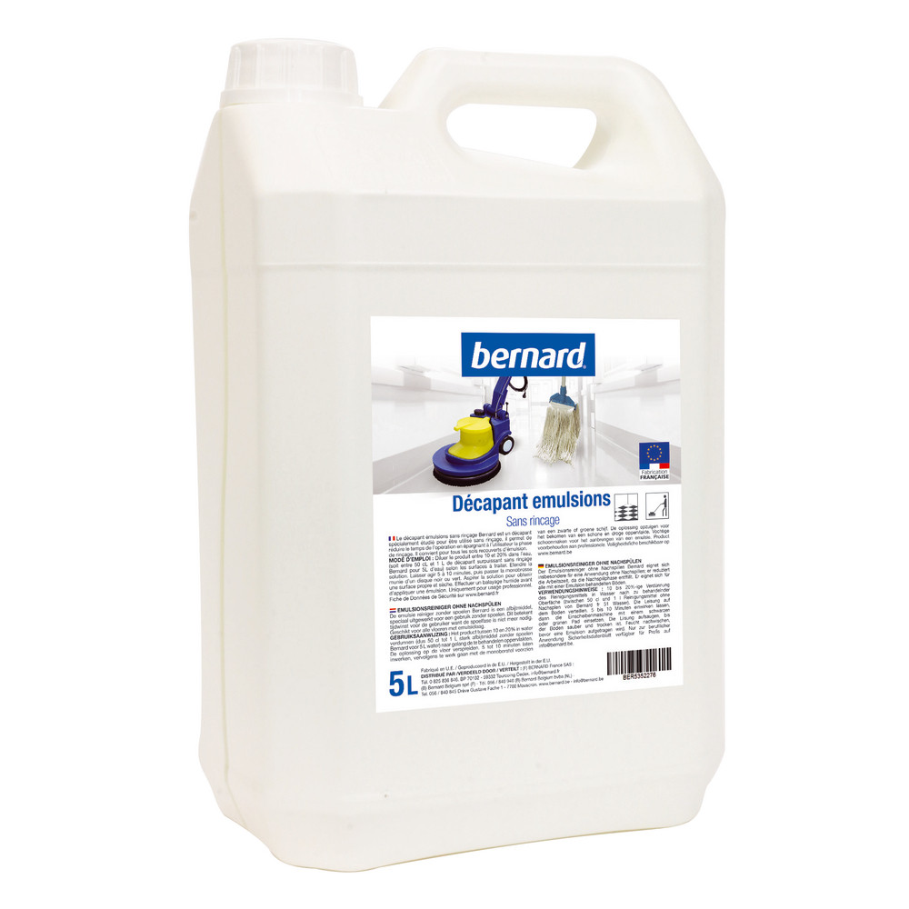 Décapant surpuissant pour sols Bernard émulsions sans rinçage 5 L