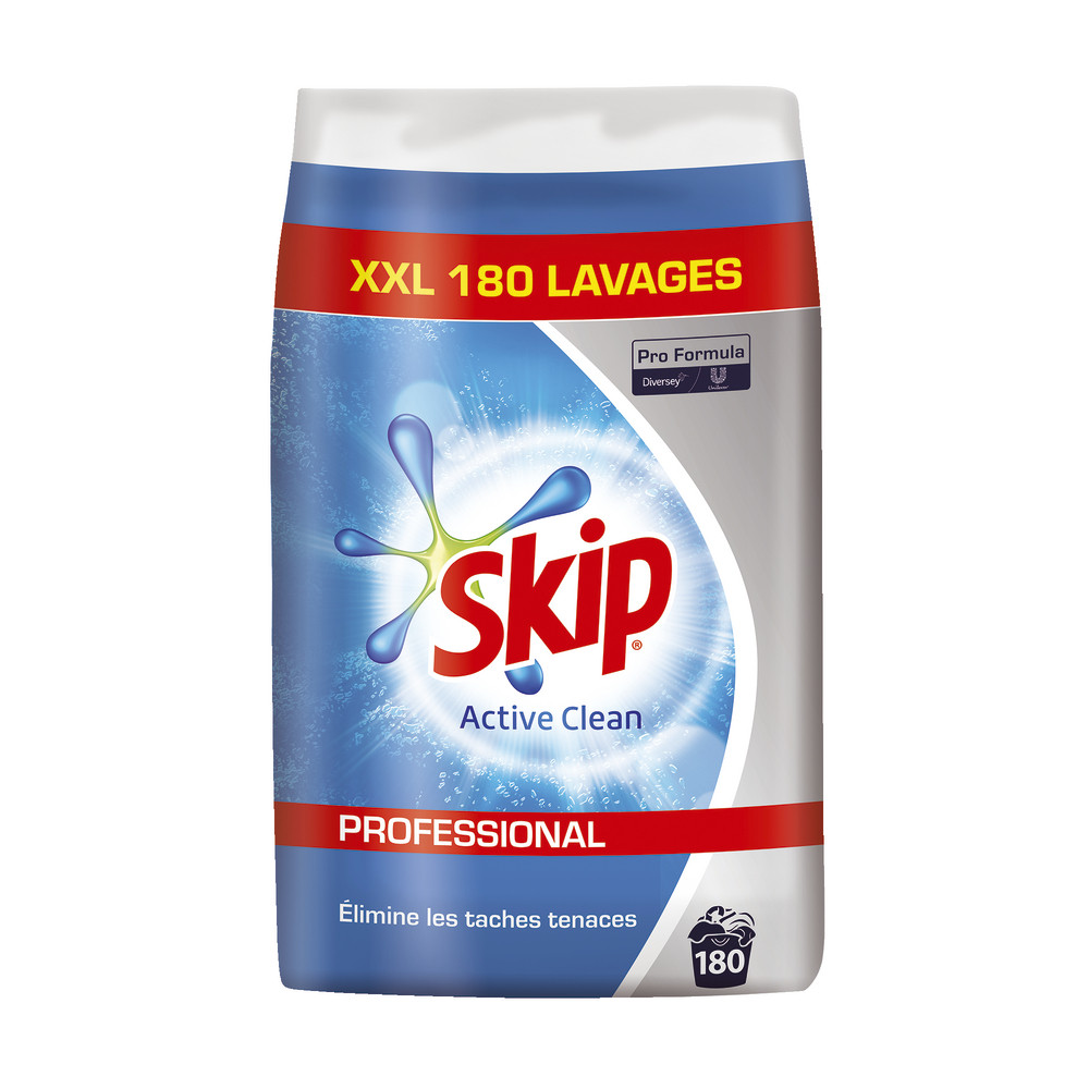 Lessive en poudre Skip Active Clean Professional 180 lavages