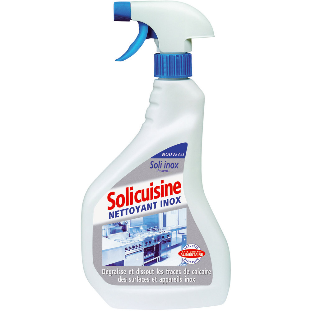 Nettoyant dégraissant détartrant inox Solicuisine de Solipro 750 ml