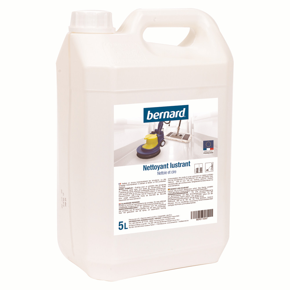 Nettoyant lustrant avec cire pour sols Bernard 5 L
