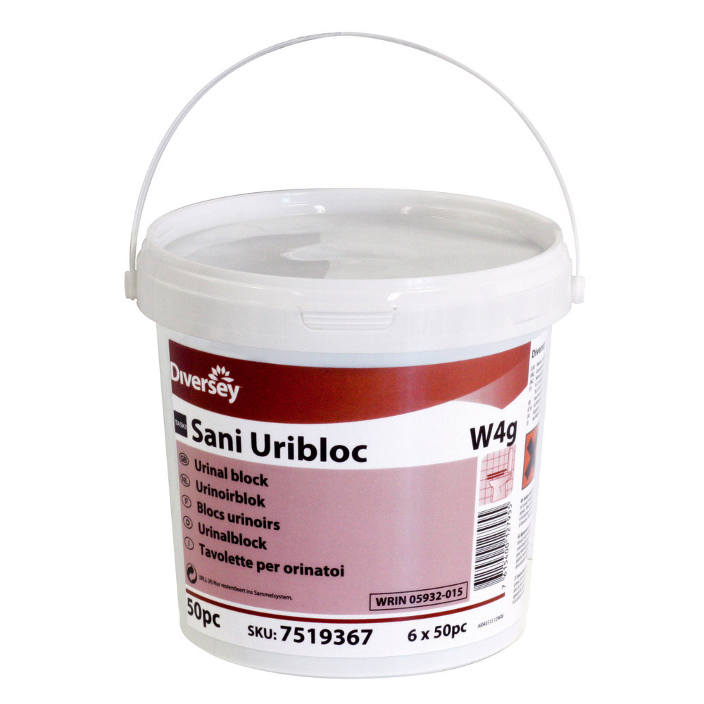 Pastilles urinoirs anti-tartre désodorisantes Sani uribloc boîte de 50