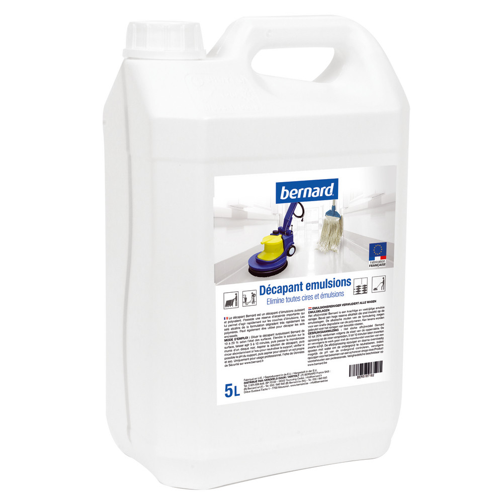 Décapant émulsions sans rinçage pour sols Bernard 5 L