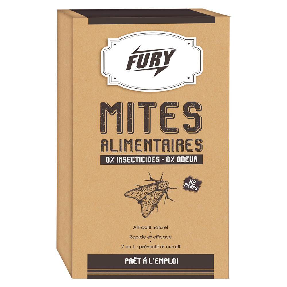 Pièges anti-mites alimentaires Fury, lot de 2