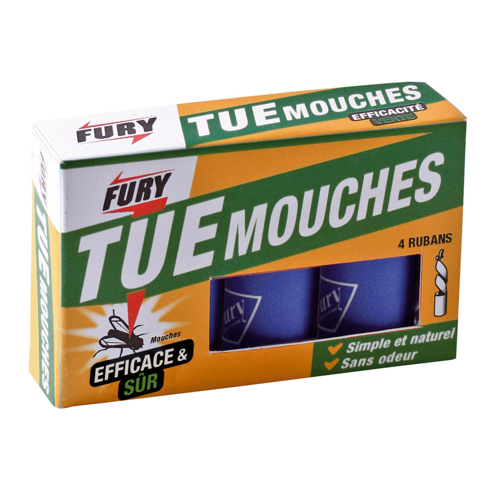 Rubans tue mouches Fury, lot de 4