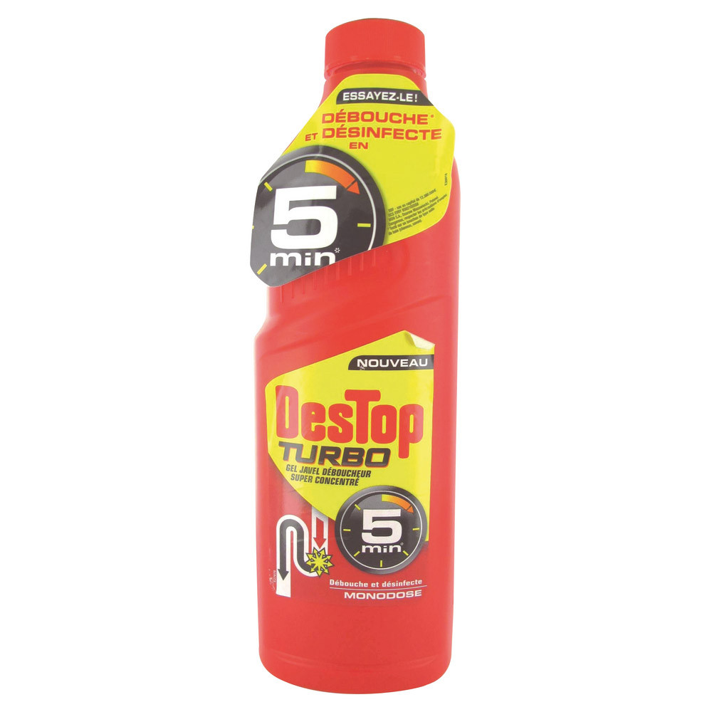 Destop Turbo déboucheur gel javel super concentré 1 L