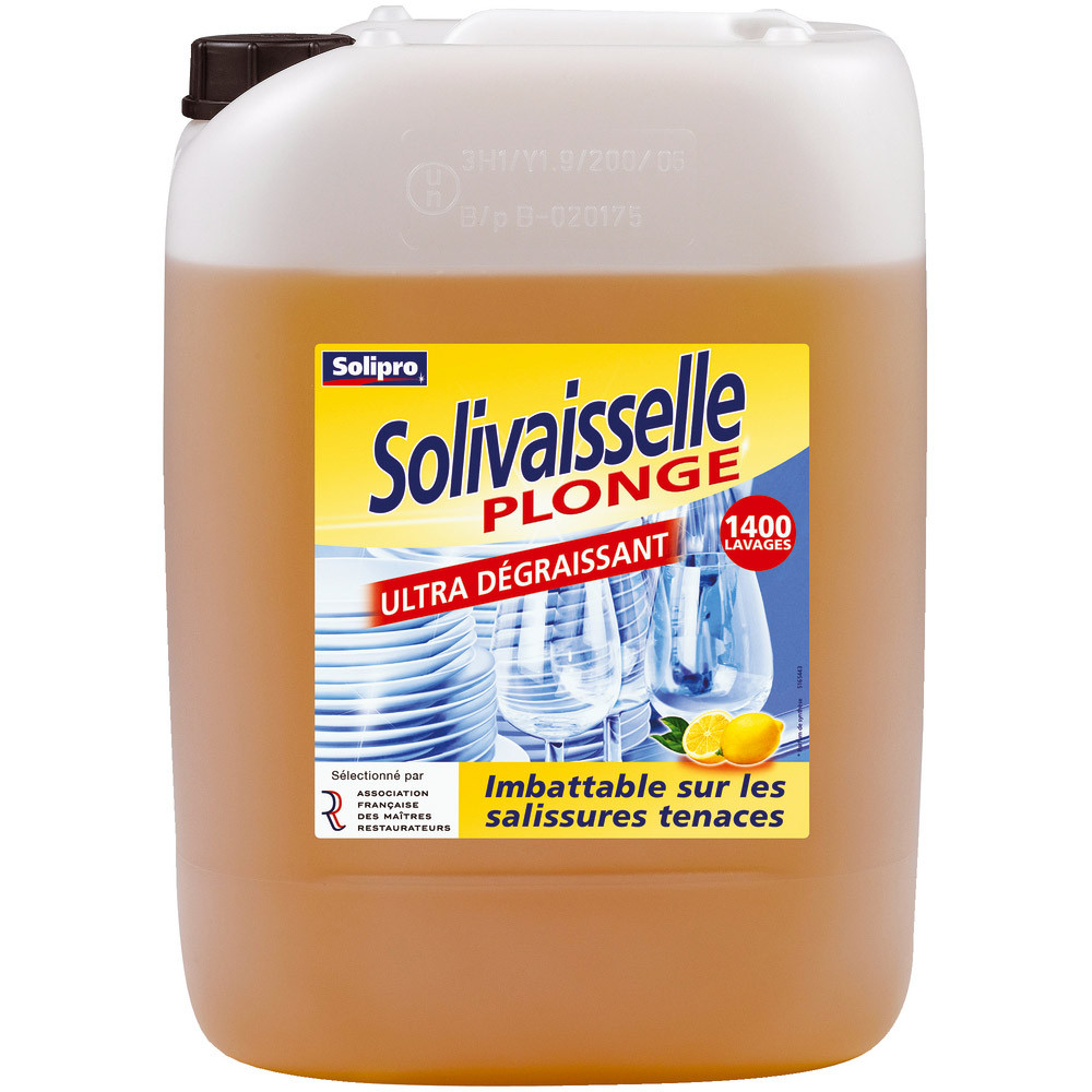 Liquide vaisselle ultra-dégraissant Solivaisselle Solipro citron 20 L