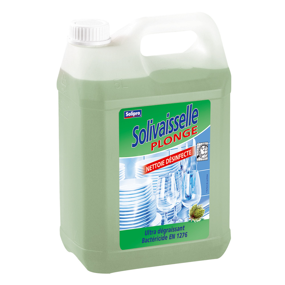 Liquide vaisselle désinfectant Solivaisselle Solipro pin 5 L
