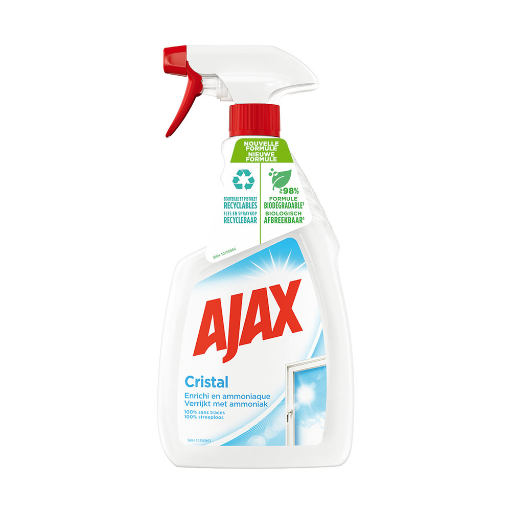 Nettoyant vitres et surfaces biodégradable Ajax Cristal 750 ml
