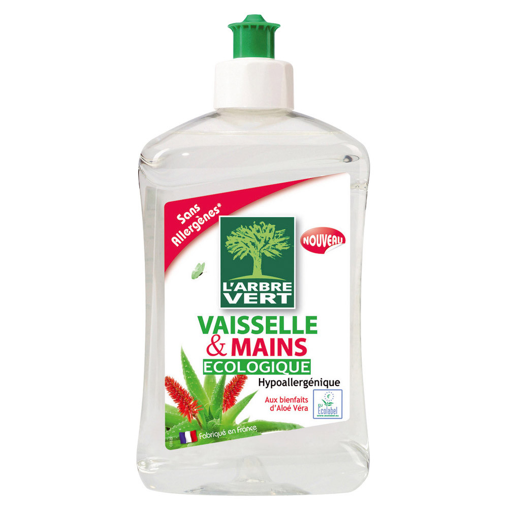Liquide vaisselle écologique 2 en 1 L'Arbre Vert Aloé Véra 500 ml