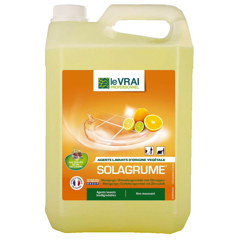 Nettoyant multi-usages HACCP Le Vrai Solagrume 5 L