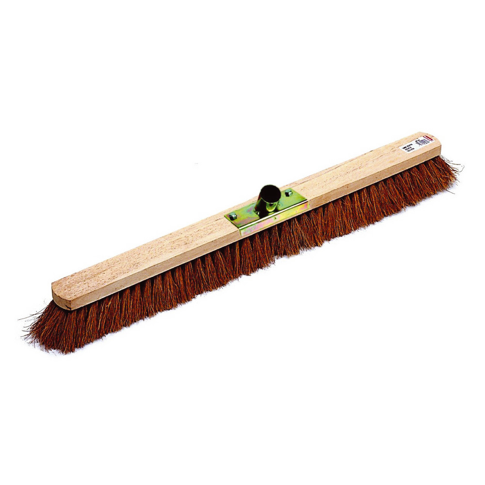 Balai coco monture bois 80 cm avec douille en métal