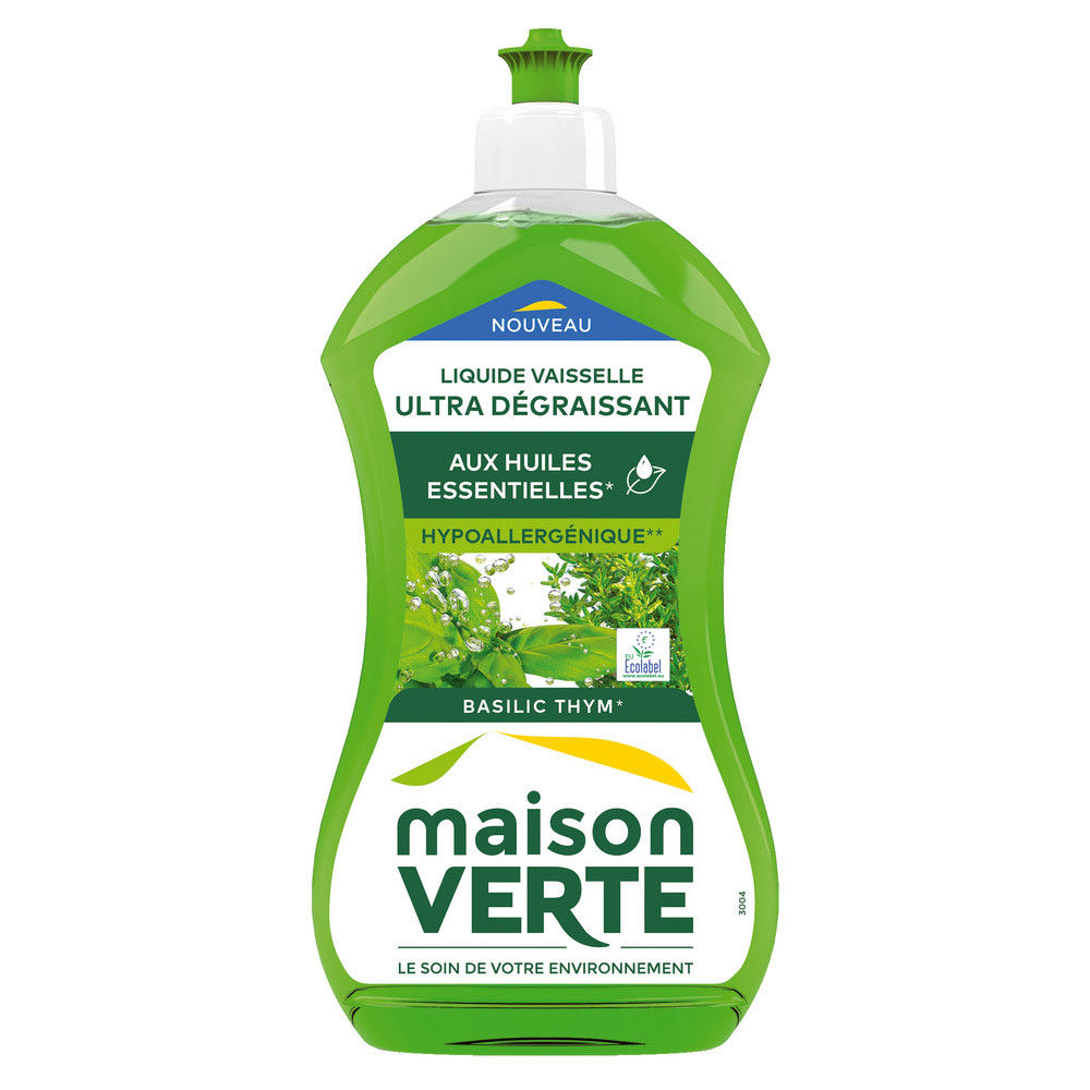 Liquide vaisselle écologique Maison Verte thym-basilic 500 ml