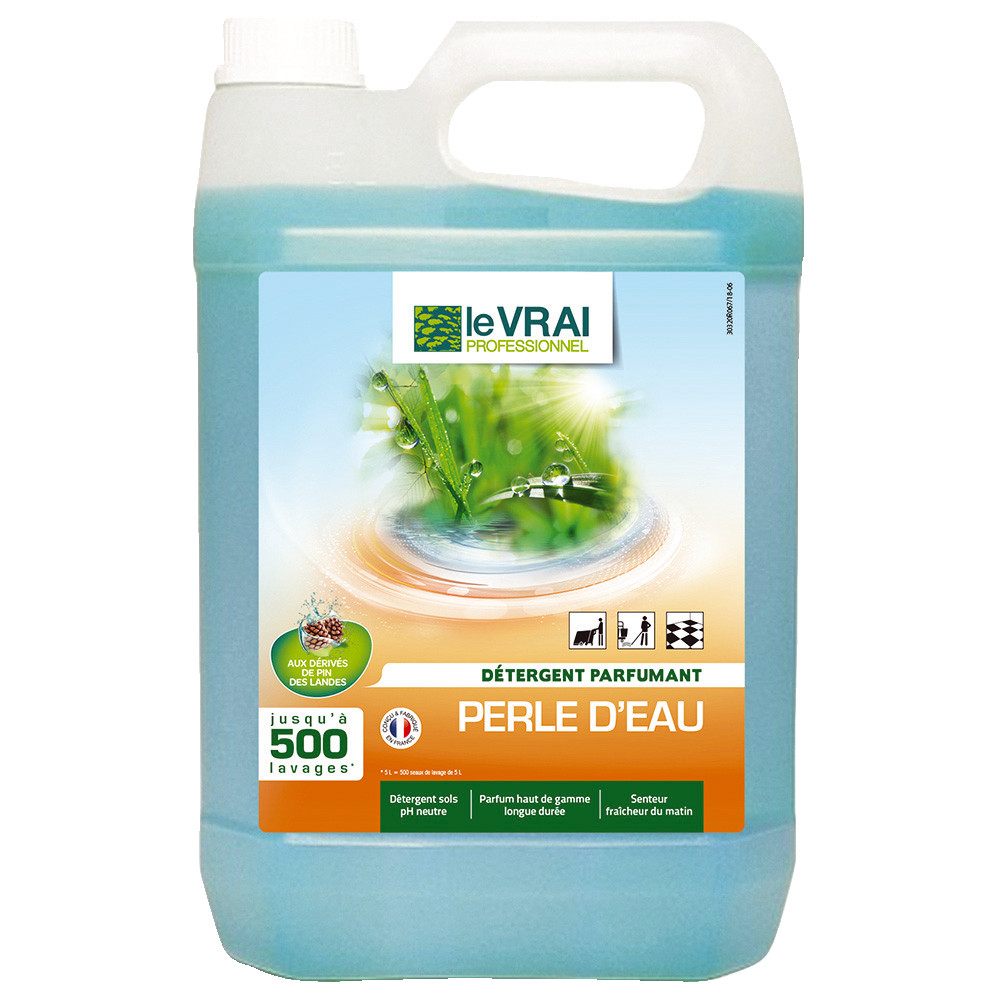 Nettoyant surodorant concentré Le Vrai Perle d'eau 5 L