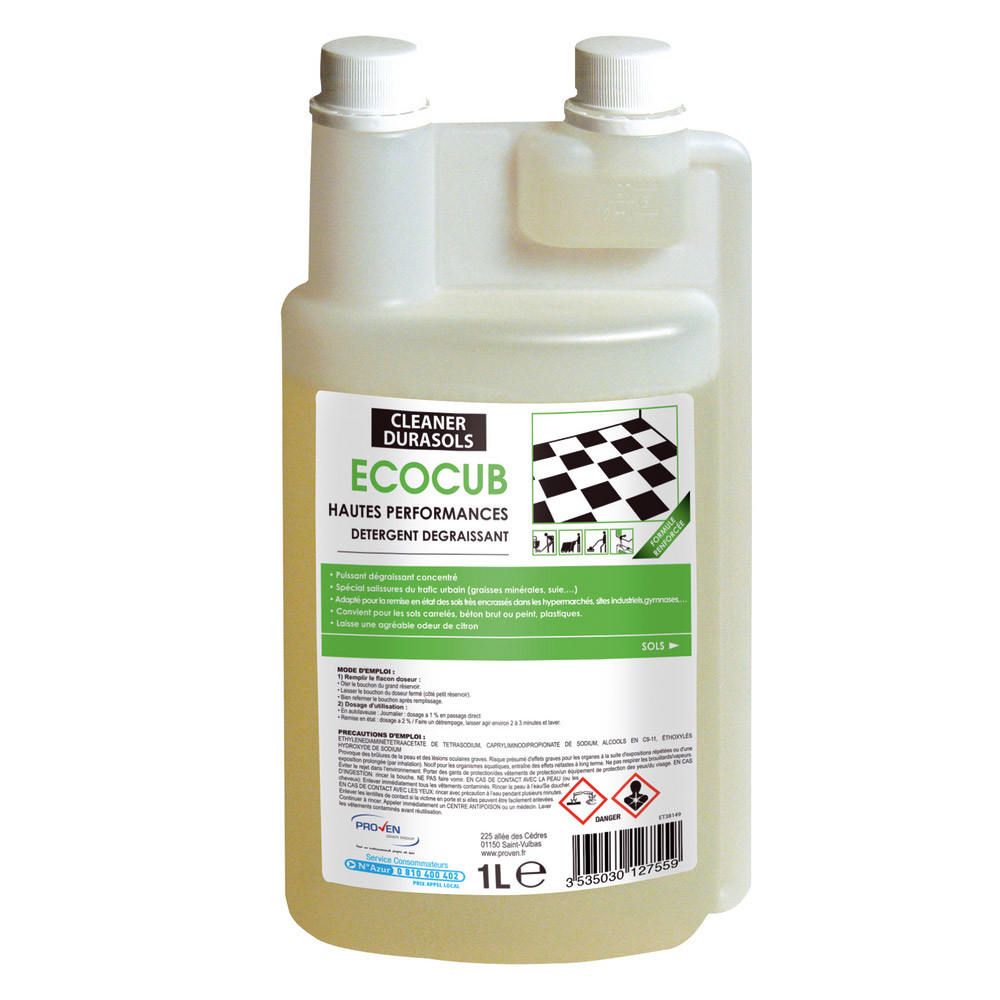 Flacon doseur vide 1 L pour Ecocub Cleaner Durasols