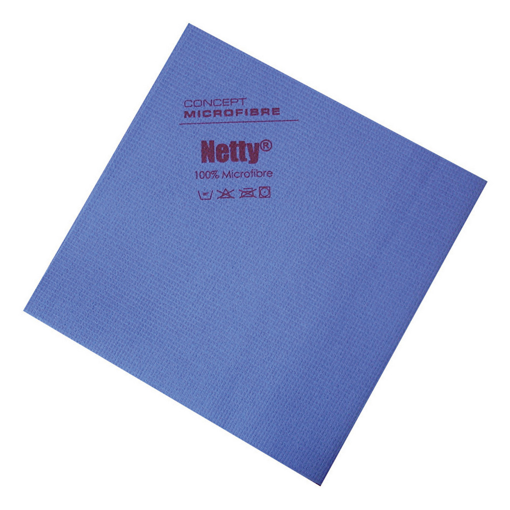 Lavette microfibre non tissée Netty Concept Microfibre bleu, lot de 5