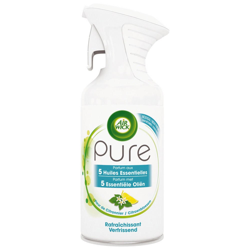 Désodorisant Air Wick Pure fleur de citronnier, vaporisateur de 250 ml