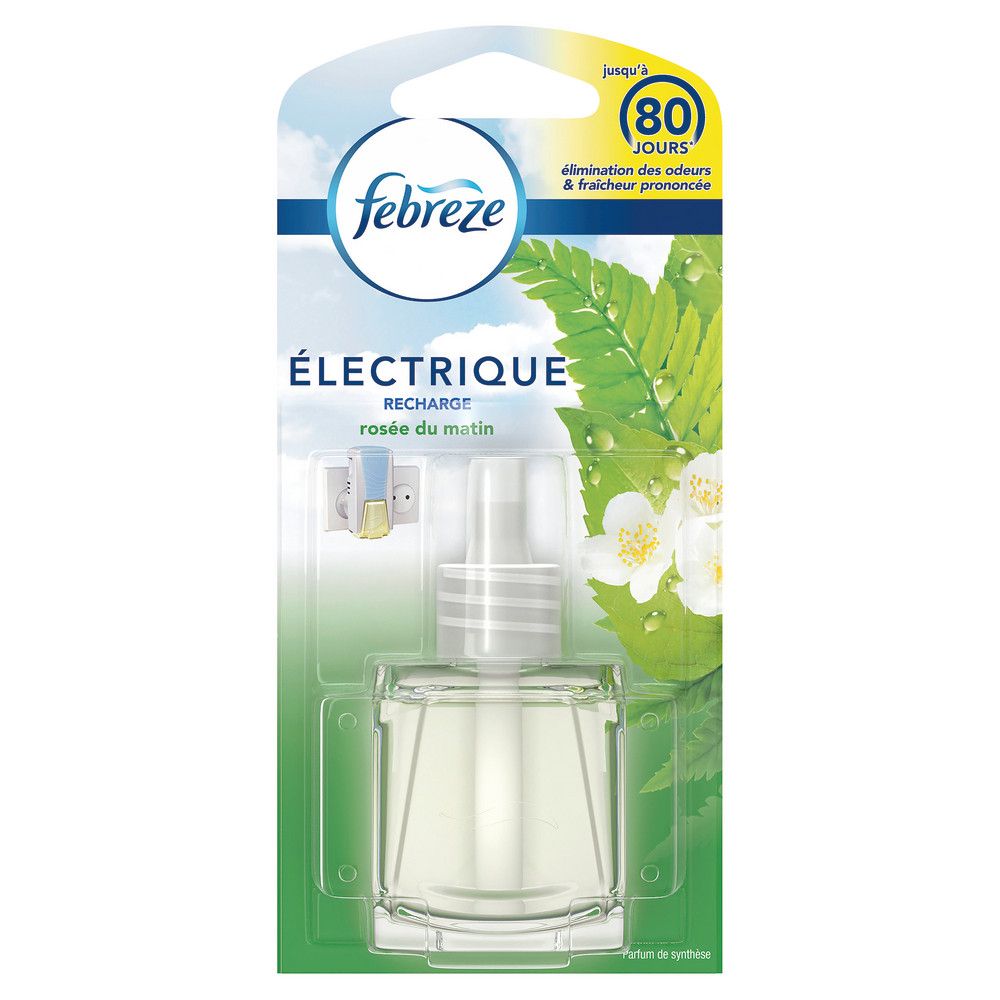 Recharge diffuseur de parfum électrique Febreze rosée du matin 20 ml